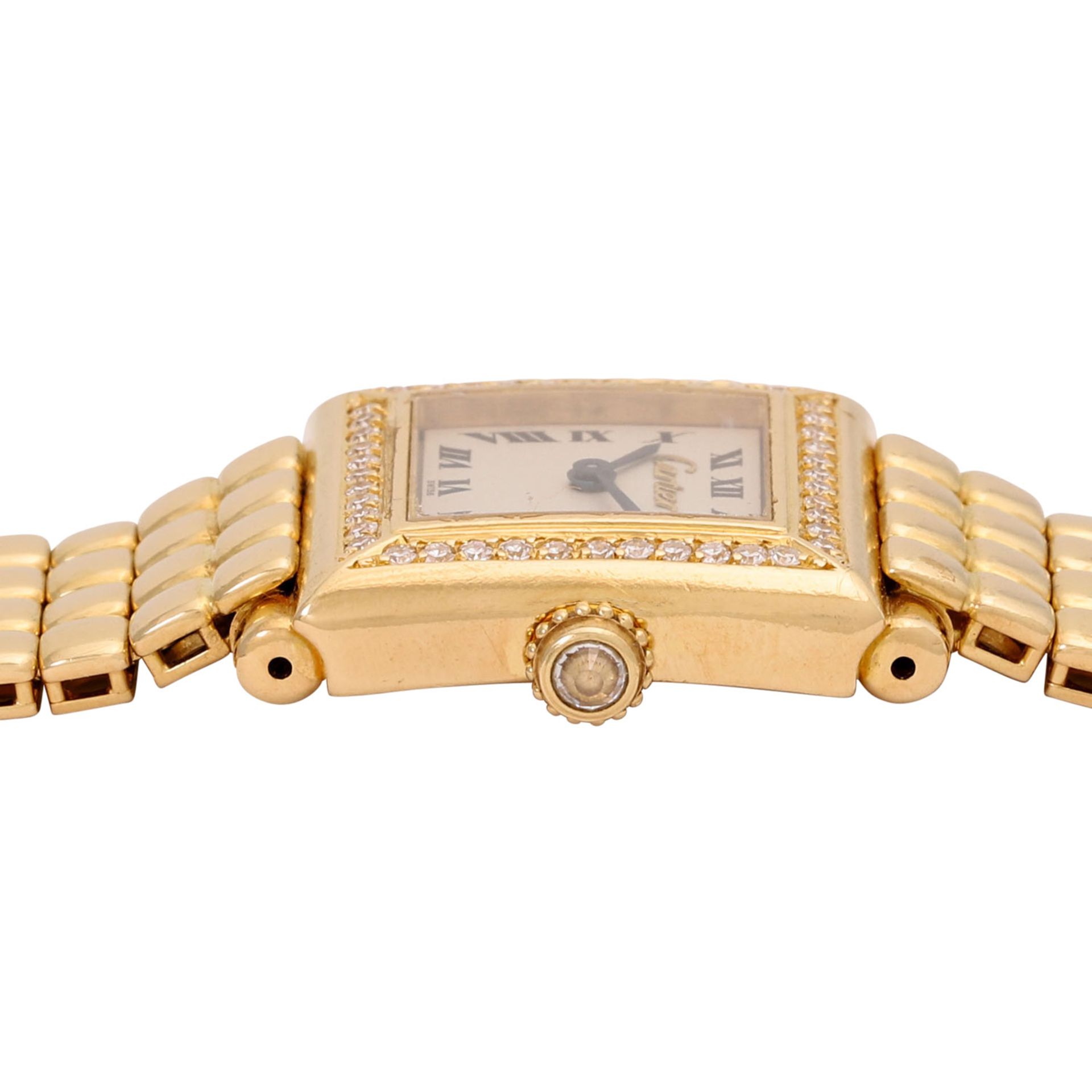 CARTIER seltene Neo-Vintage Trocadero Damen Armbanduhr, Ref. 66043. - Bild 3 aus 7