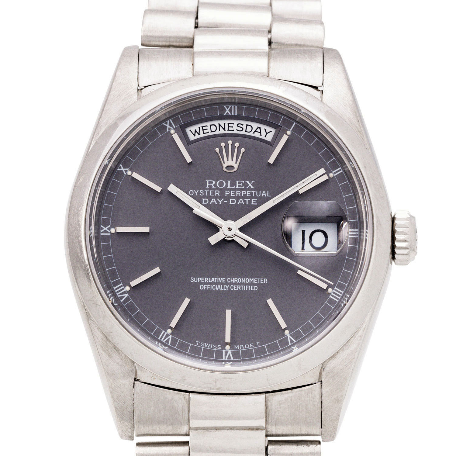 ROLEX Day-Date 36 Herrenarmbanduhr. Ref. 18206. Aus 1990.