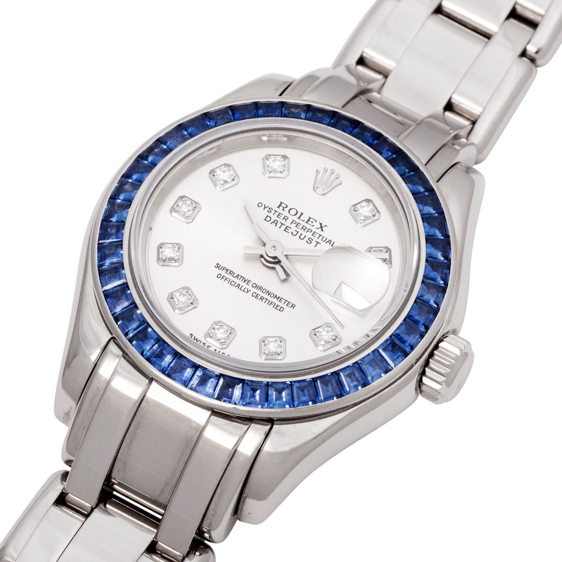 ROLEX Datejust 29 Pearlmaster "Saphir" Damenuhr, Ref. 80309. - Image 5 of 8