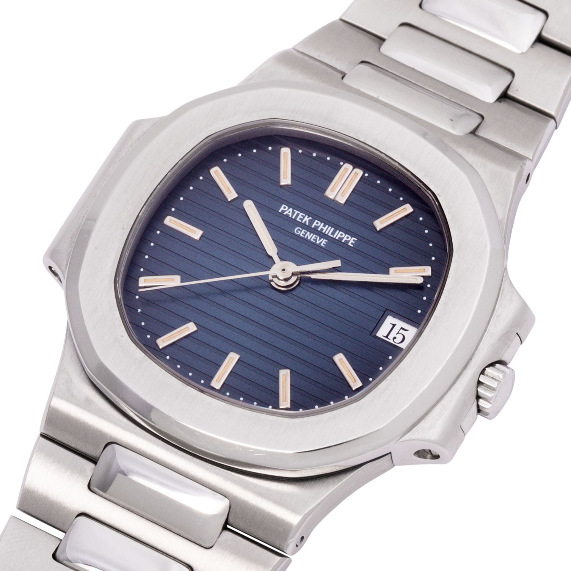 PATEK PHILIPPE Neo-Vintage Nautilus Armbanduhr, Ref. 3800/001. Full Set 1995. - Bild 5 aus 9