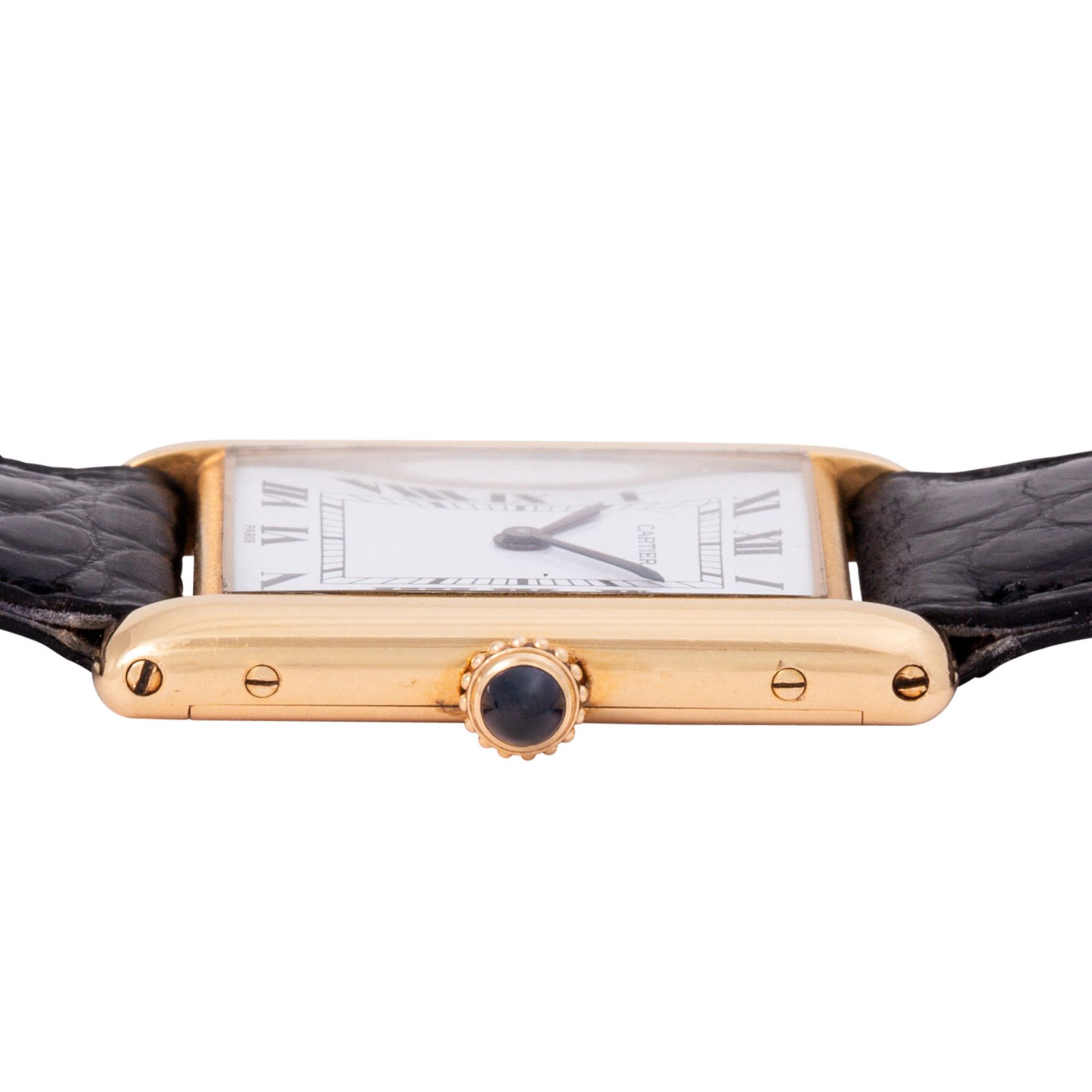 CARTIER Vintage Tank ultra thin "Paris" Armbanduhr, Ref. 96065. - Image 3 of 7