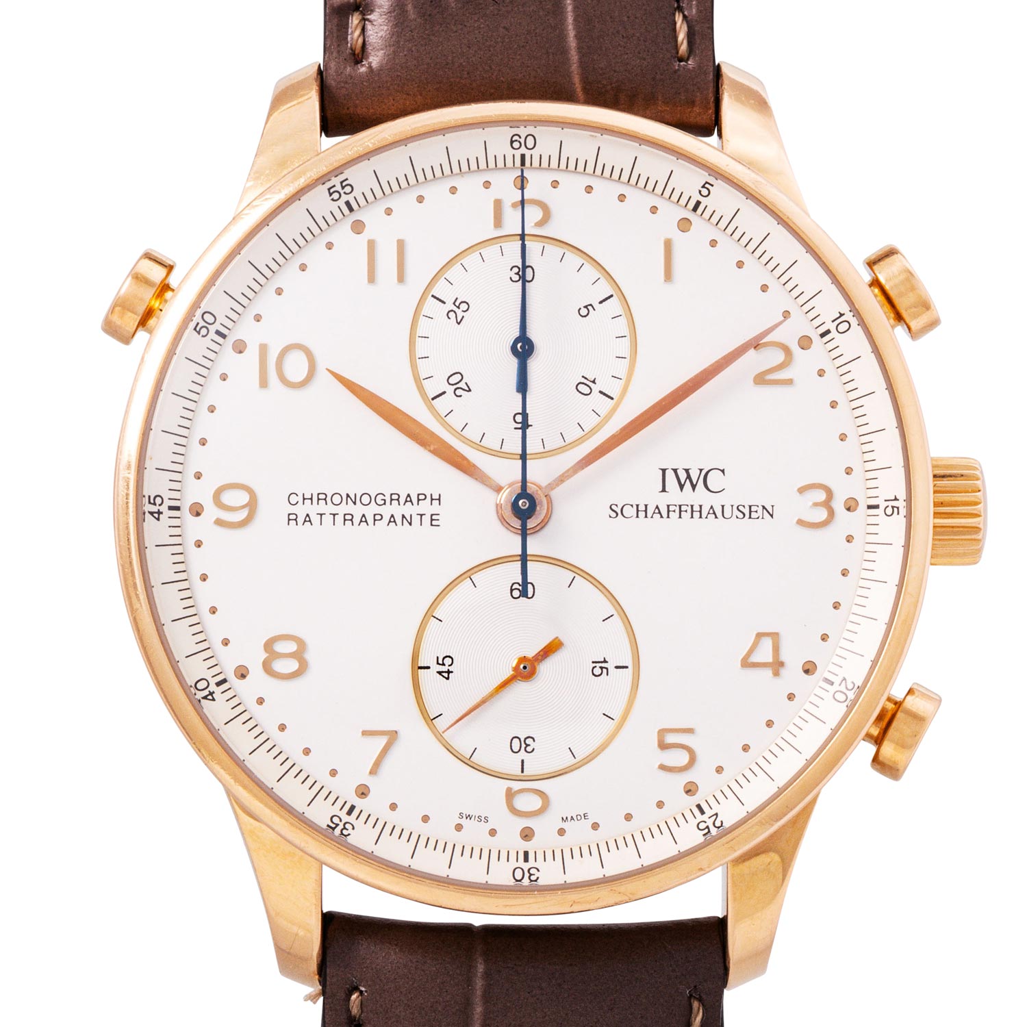 IWC Schaffhausen Portugieser "Chrono-Rattrapante" Herrenuhr, Ref. IW371211. Full Set aus 2000.