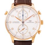 IWC Schaffhausen Portugieser "Chrono-Rattrapante" Herrenuhr, Ref. IW371211. Full Set aus 2000.