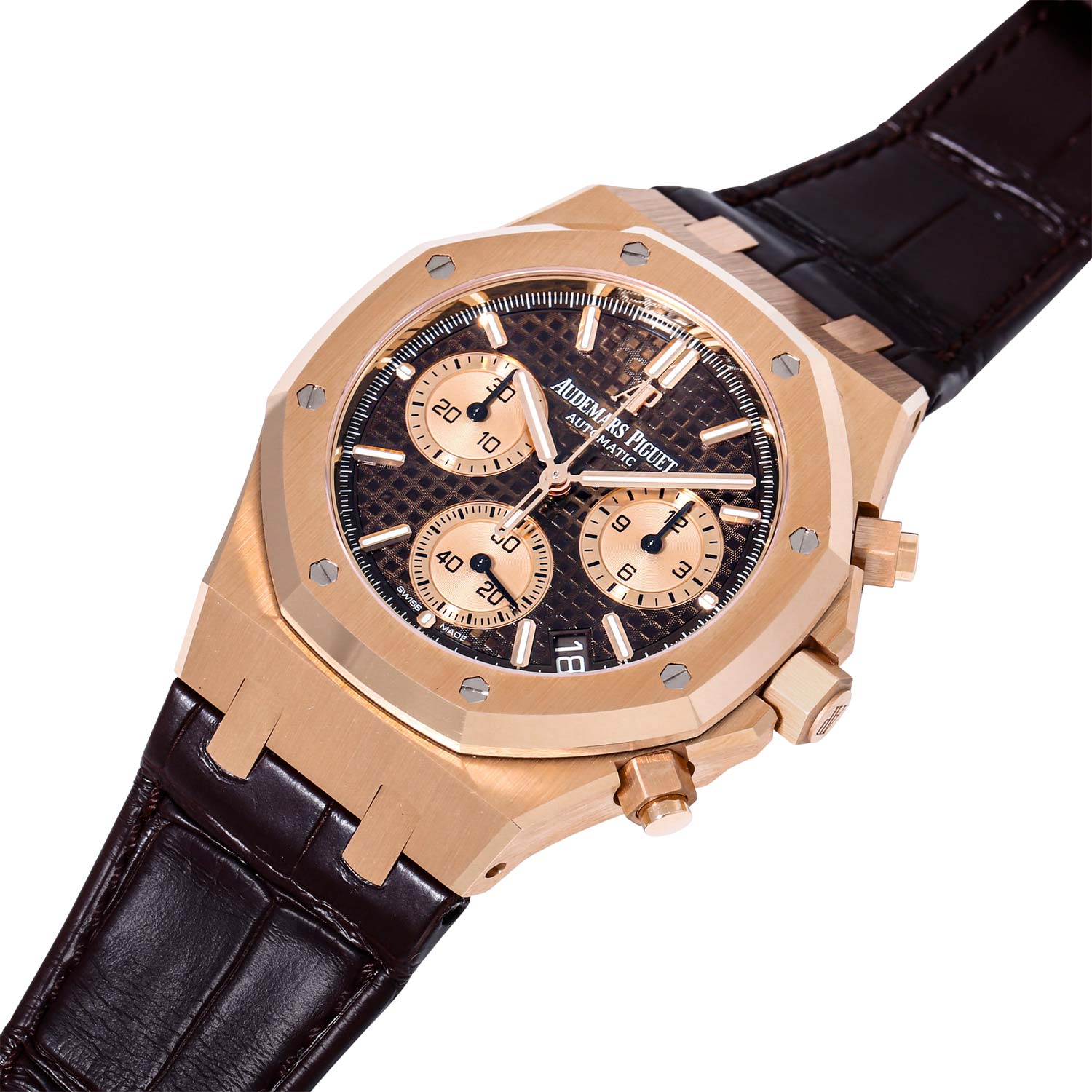 AUDEMARS PIGUET Royal Oak Flyback Chronograph "Braun", Ref. 26239OR.OO.D821CR.01. Herrenuhr. - Image 4 of 12