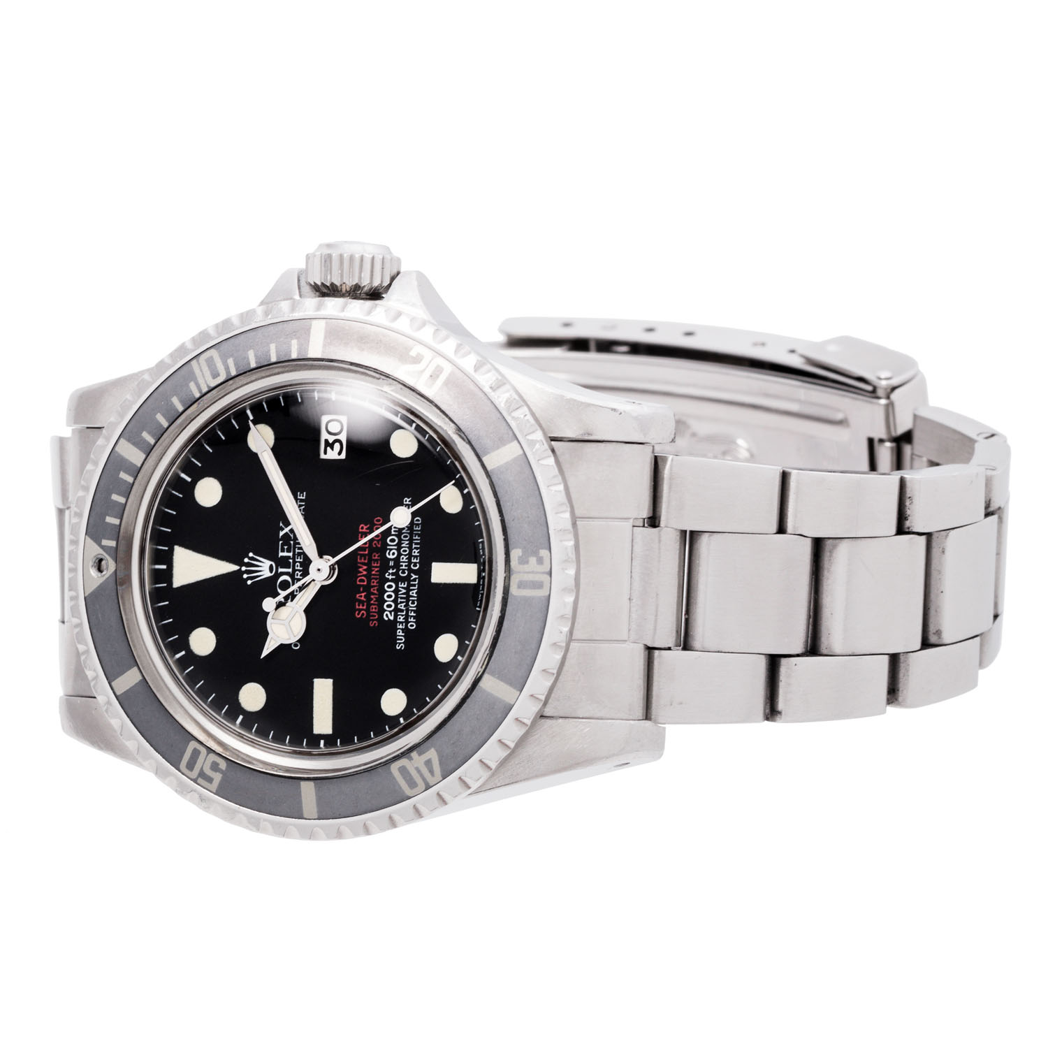 ROLEX Vintage Sea-Dweller 2000 MK IV "Double Red" Herrenuhr, Ref. 1665. Ca. 1977. - Image 6 of 7