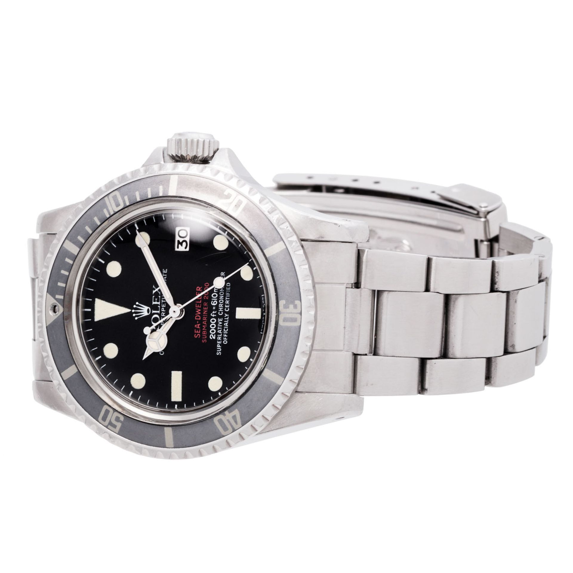 ROLEX Vintage Sea-Dweller 2000 MK IV "Double Red" Herrenuhr, Ref. 1665. Ca. 1977. - Bild 6 aus 7