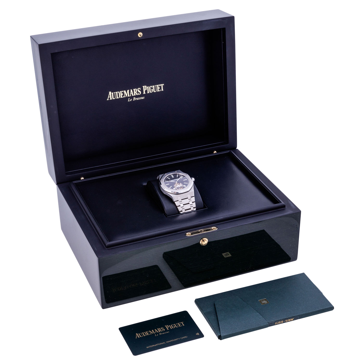 AUDEMARS PIGUET extem seltene "Royal Oak Extra-Thin Tourbillon" Ref. 26512ST. Full Set. - Image 8 of 8