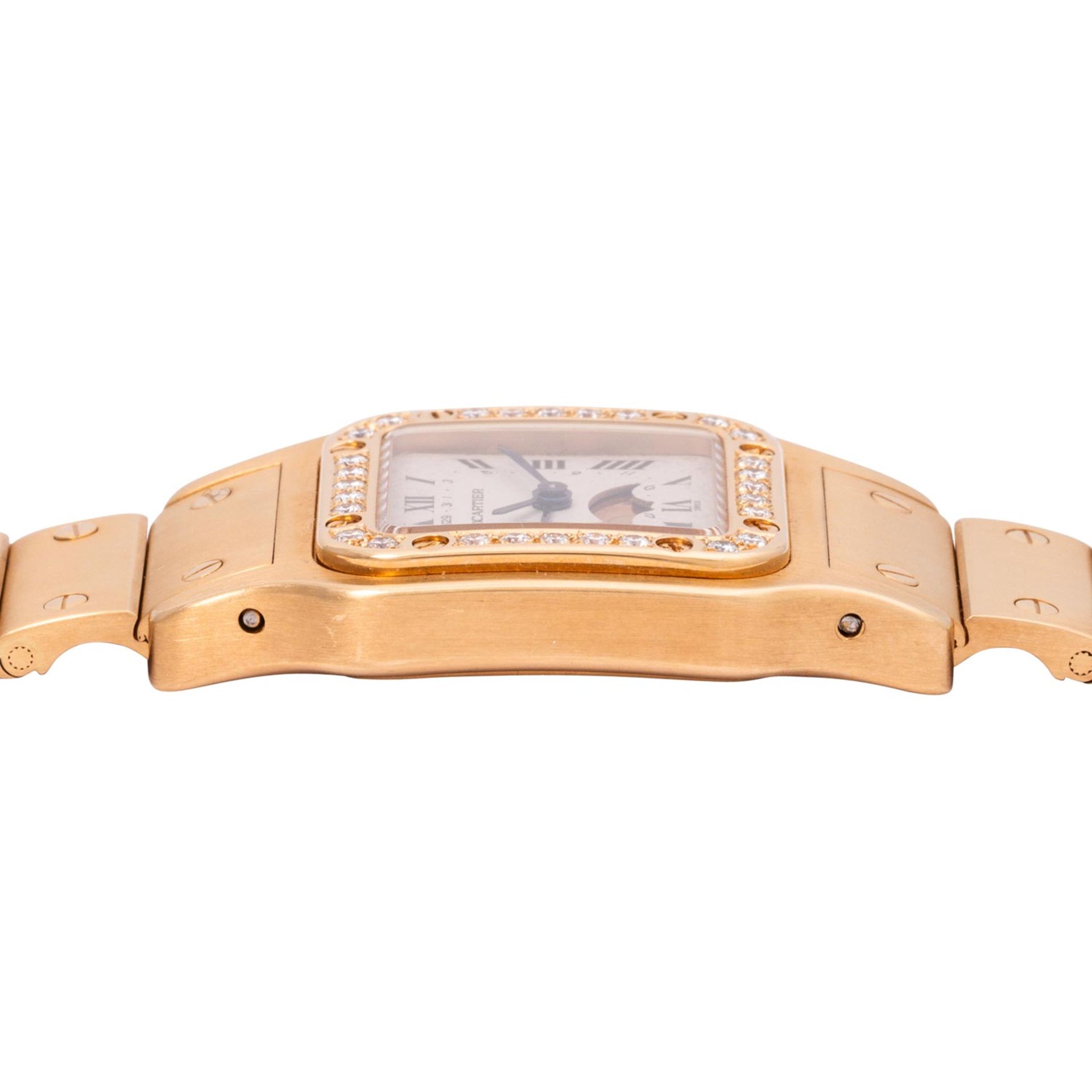 CARTIER Santos Galbee SM "Mondphase" Damenuhr, Ref. 819902. Ca. 1990er Jahre. - Image 4 of 8