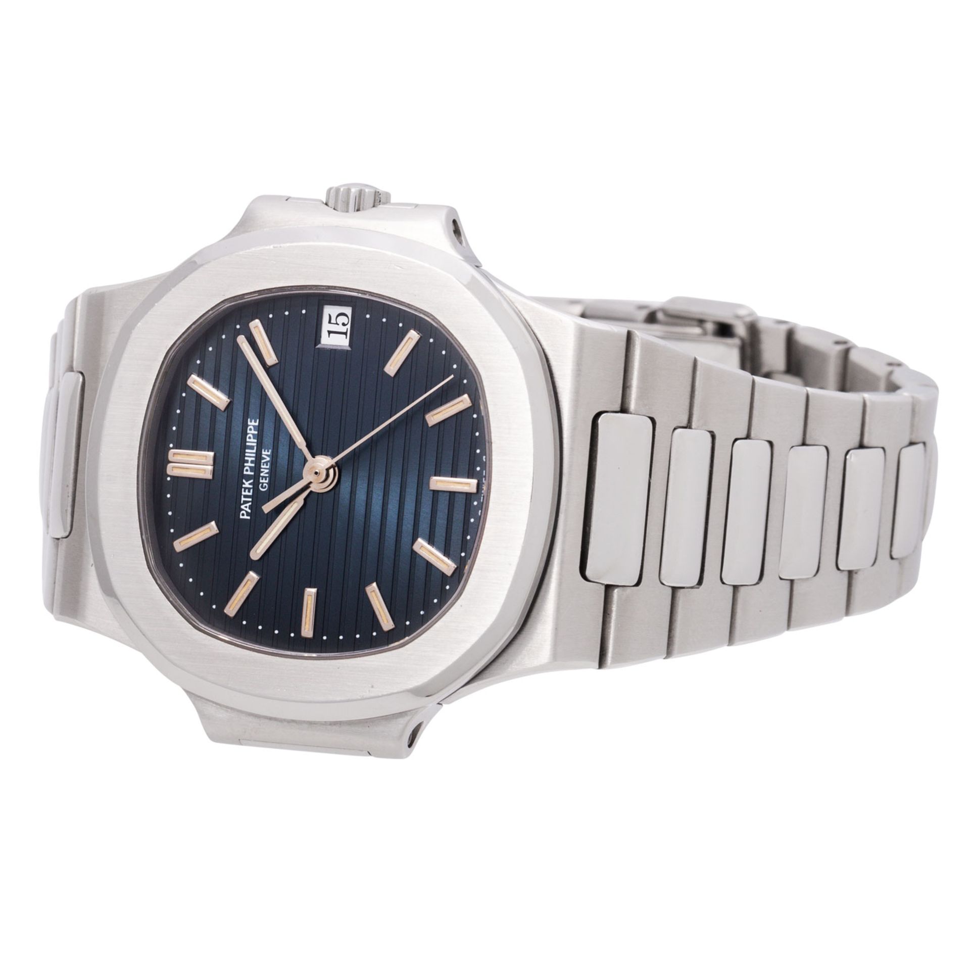 PATEK PHILIPPE Neo-Vintage Nautilus Armbanduhr, Ref. 3800/001. Full Set 1995. - Bild 7 aus 9