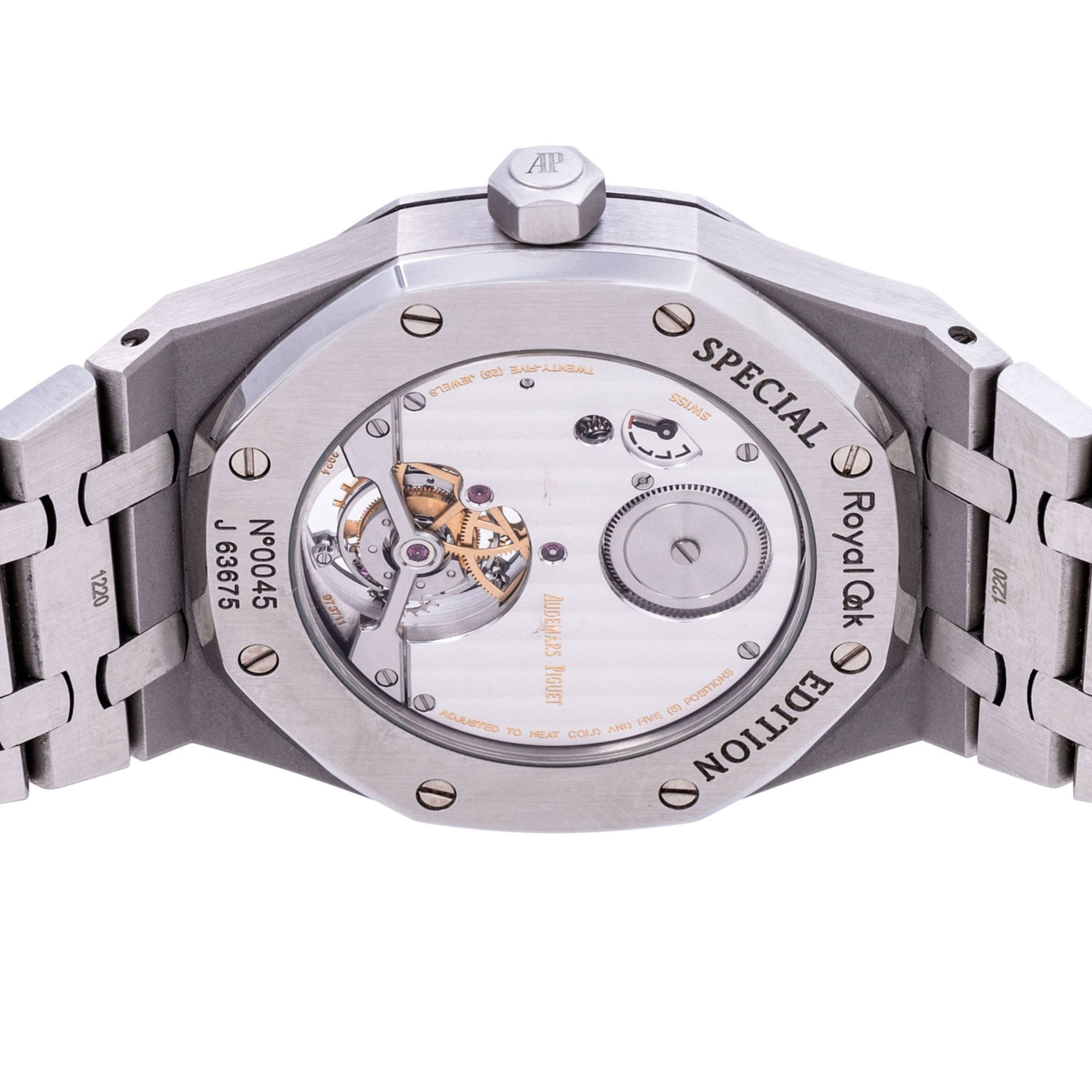 AUDEMARS PIGUET extem seltene "Royal Oak Extra-Thin Tourbillon" Ref. 26512ST. Full Set. - Image 2 of 8