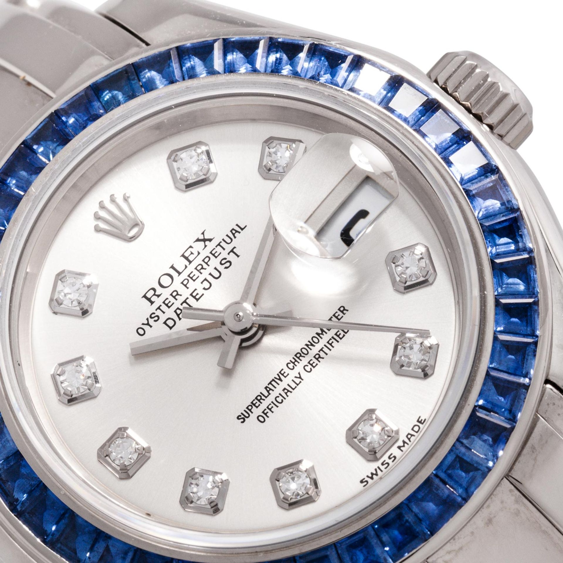 ROLEX Datejust 29 Pearlmaster "Saphir" Damenuhr, Ref. 80309. - Image 8 of 8