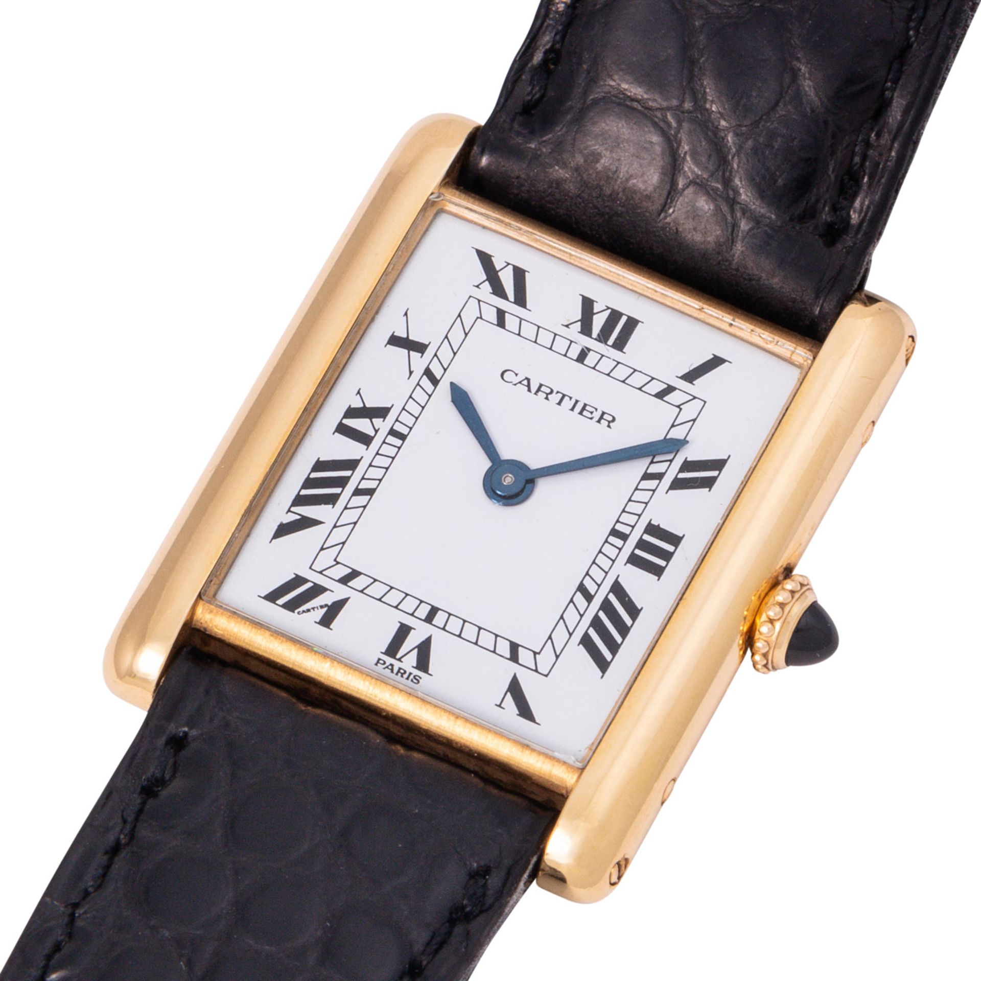 CARTIER Vintage Tank ultra thin "Paris" Armbanduhr, Ref. 96065. - Image 5 of 7