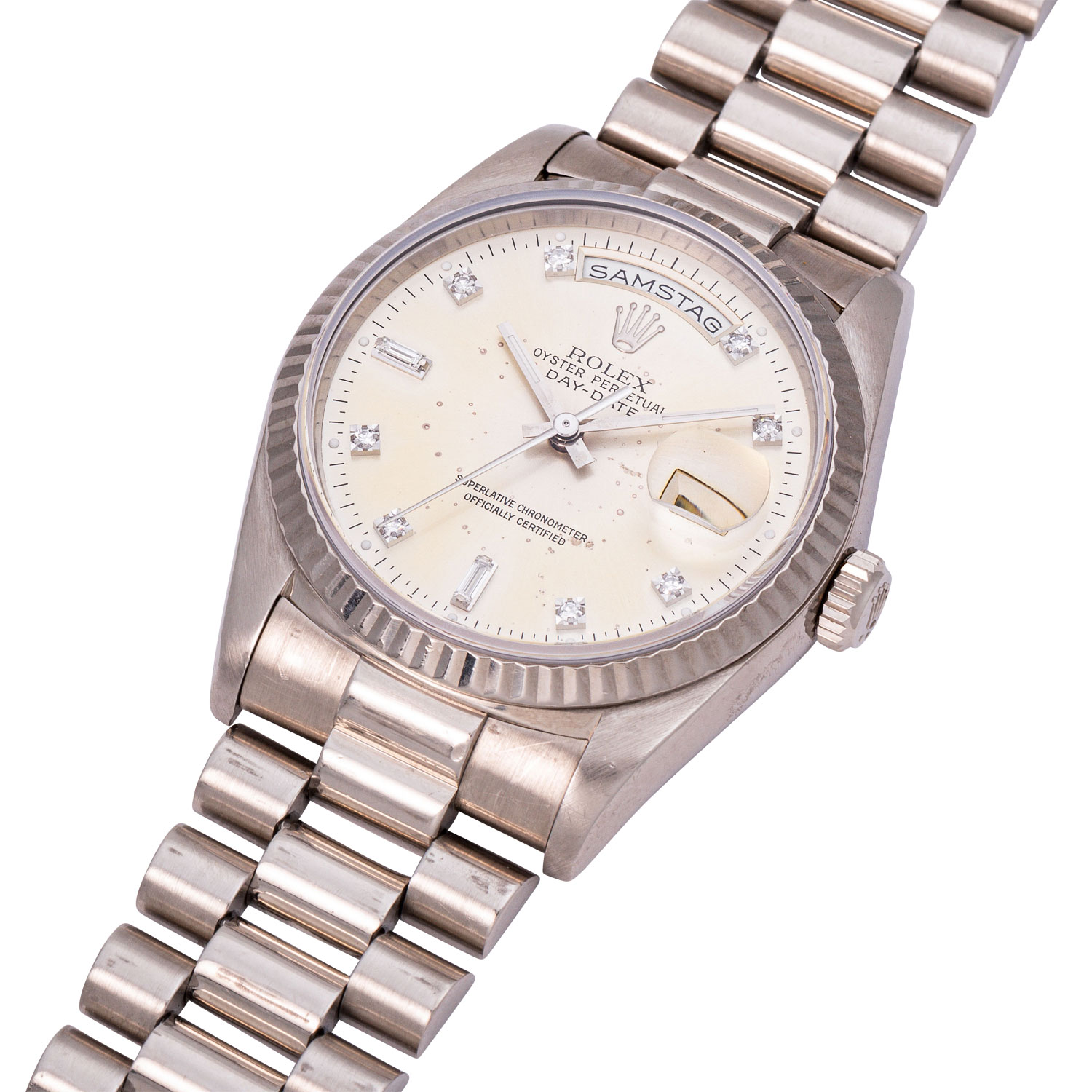 ROLEX Neo-Vintage Day Date "Lemon Diamond" Armbanduhr, Ref 18239. LC100 aus 1994. - Image 5 of 8