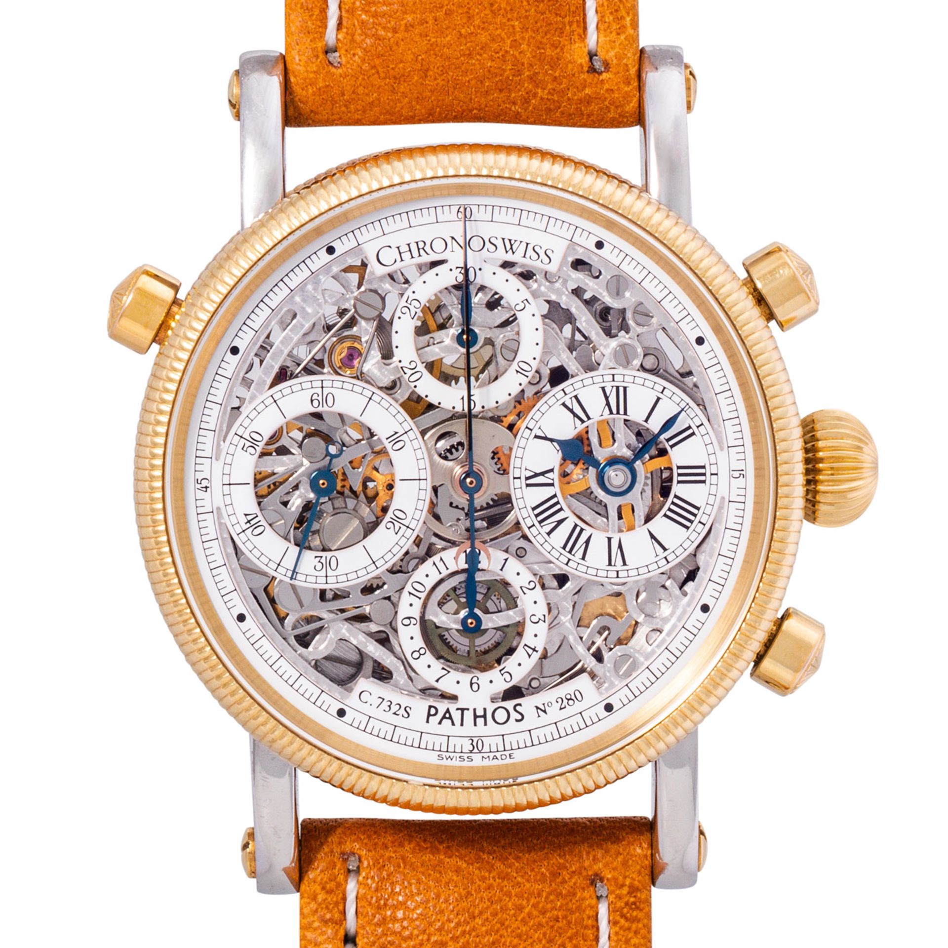 CHRONOSWISS "Pathos" skelettierter Rattrapante Chronograph, Ref. 7322R.