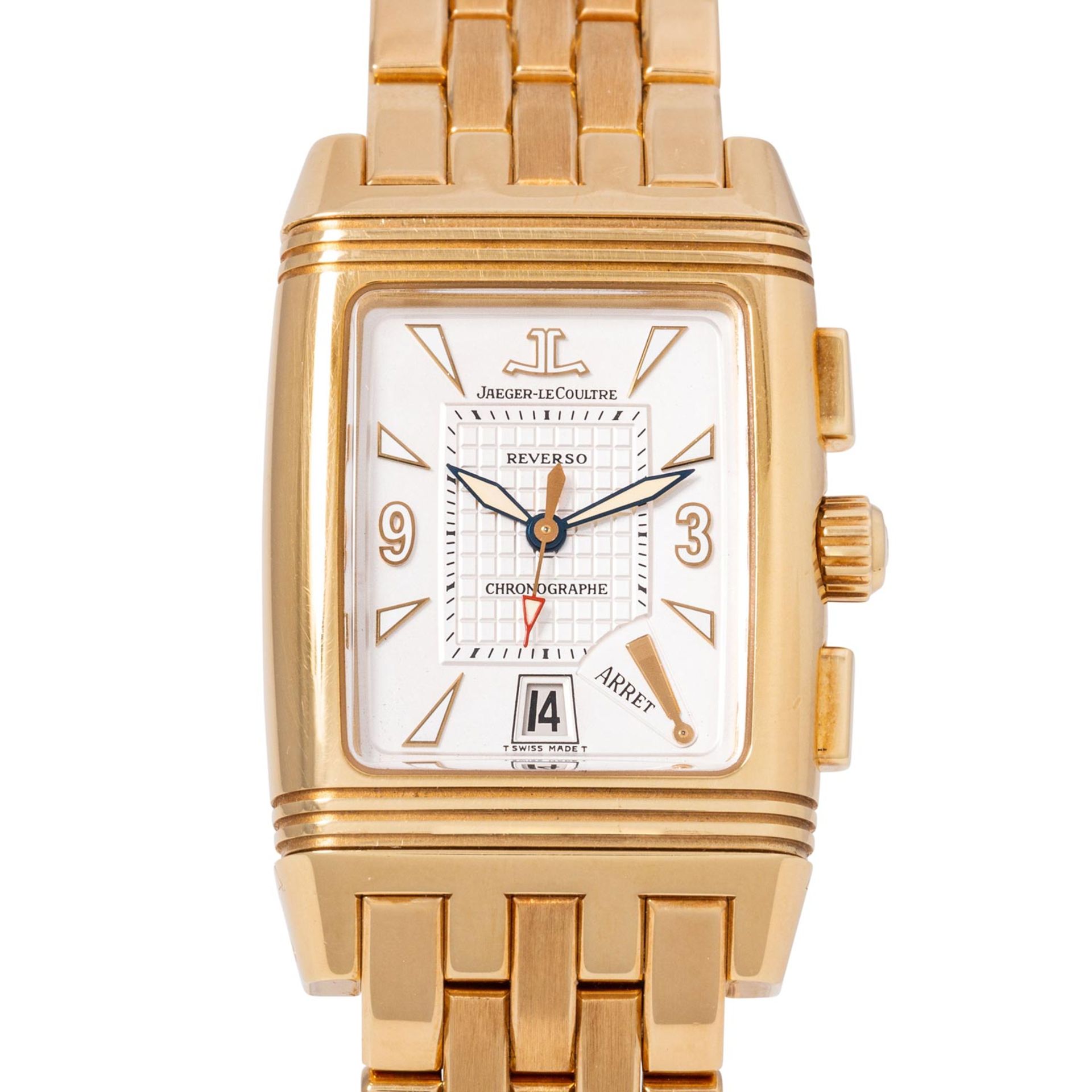 JAEGER-LeCOULTRE Reverso "Gran Sport" Retrograder Herren Chronograph, Ref. 295.1.59. Aus 1998.