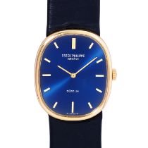 PATEK PHILIPPE Ellipse d'Or "GÜBELIN" doppelt signierte Armbanduhr, Ref. 3848.