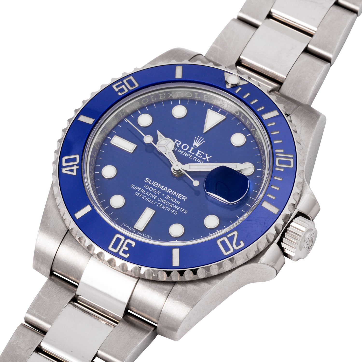 ROLEX Submariner "Smurf" Herrenuhr, Ref. 116619LB. LC100 aus 2017. - Image 5 of 8