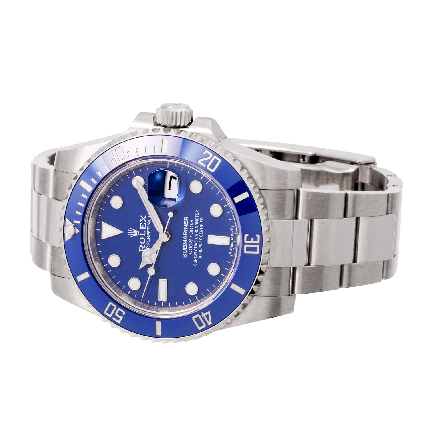 ROLEX Submariner "Smurf" Herrenuhr, Ref. 116619LB. LC100 aus 2017. - Image 6 of 8