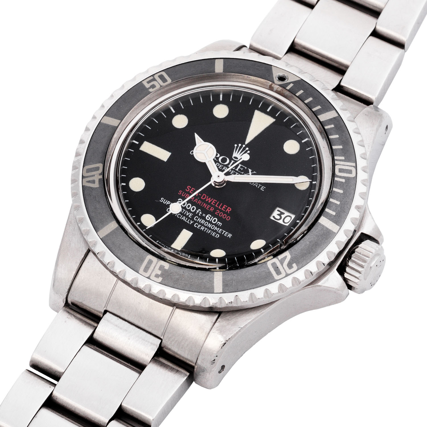 ROLEX Vintage Sea-Dweller 2000 MK IV "Double Red" Herrenuhr, Ref. 1665. Ca. 1977. - Image 5 of 7