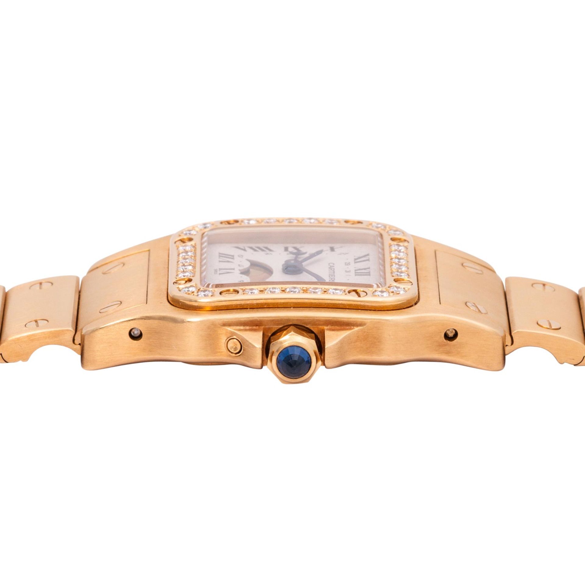 CARTIER Santos Galbee SM "Mondphase" Damenuhr, Ref. 819902. Ca. 1990er Jahre. - Image 3 of 8