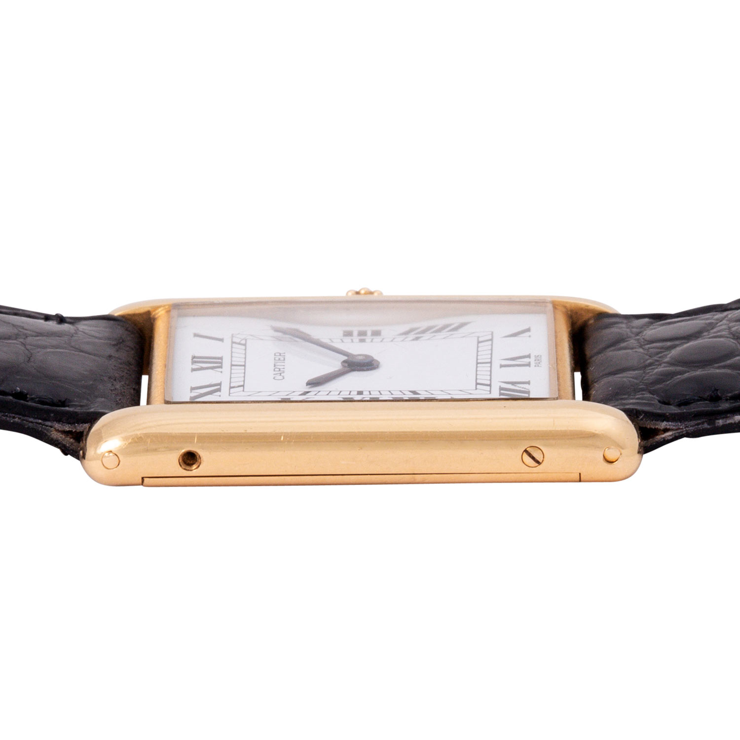 CARTIER Vintage Tank ultra thin "Paris" Armbanduhr, Ref. 96065. - Image 4 of 7