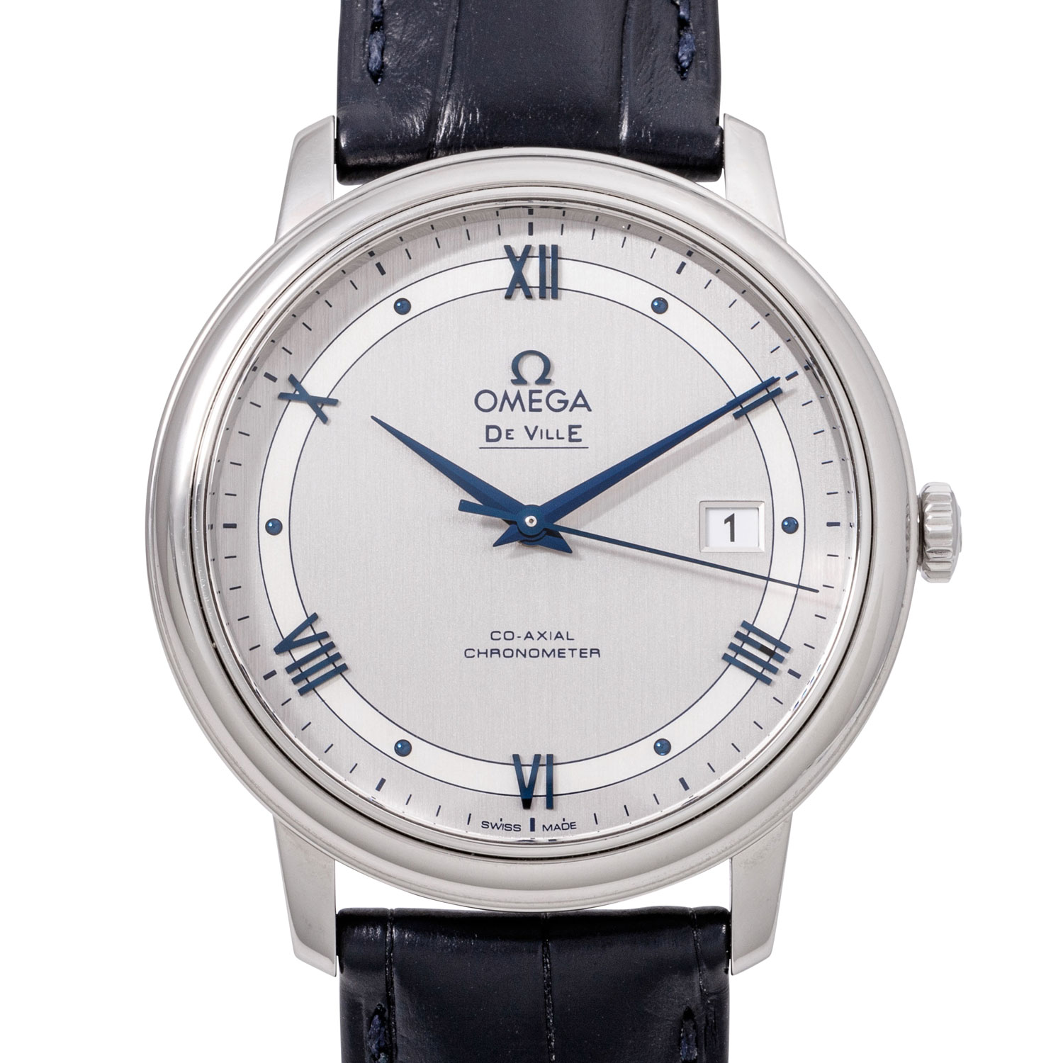 OMEGA De Ville Prestige Co-Axial Herrenuhr, Ref. 42413402002003. Full Set 2016.