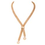 WELLENDORFF Y-Collier mit Brillanten von zus. ca. 1 ct,