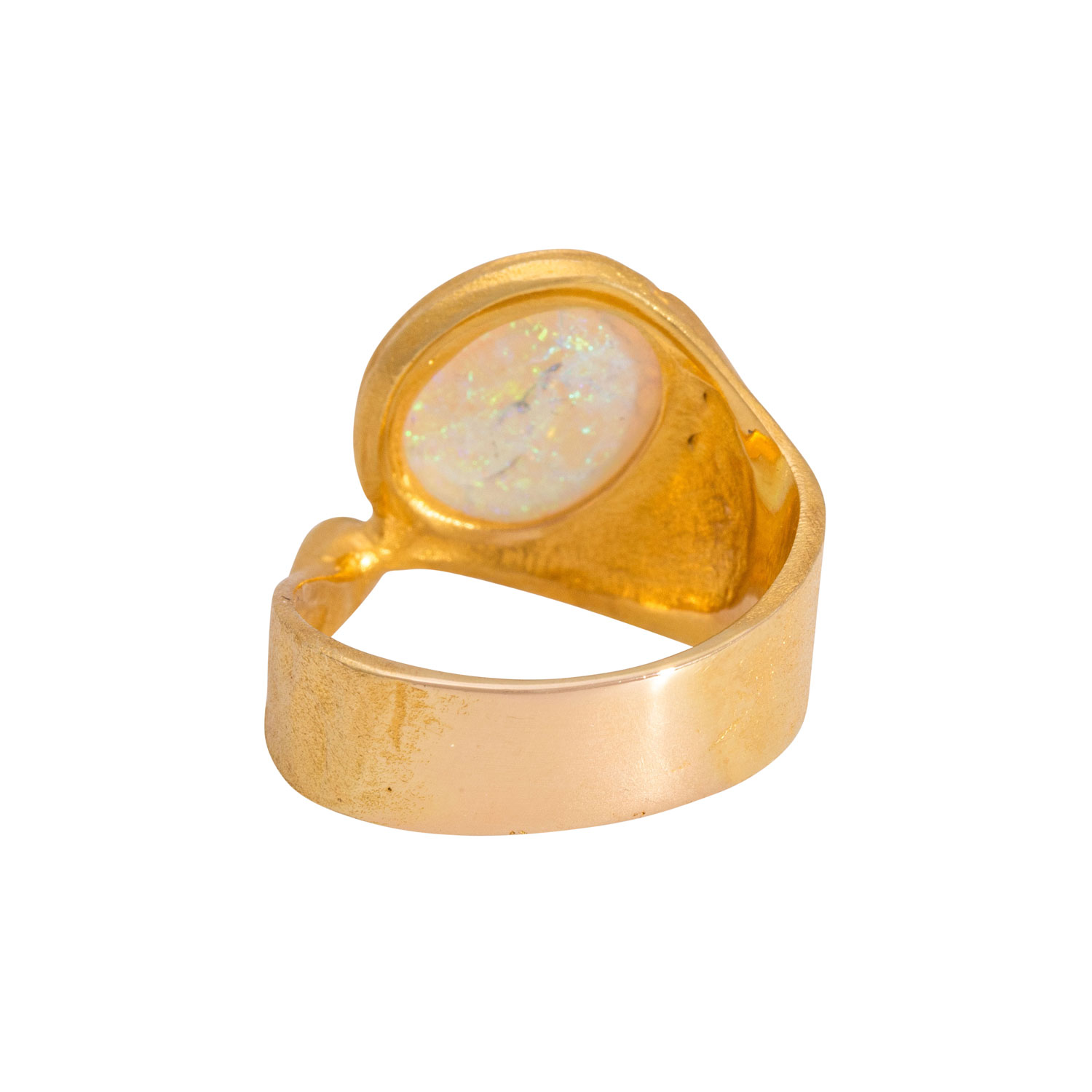 Ring mit Crystalopal und Brillant ca. 0,06 ct (punziert), - Image 3 of 4