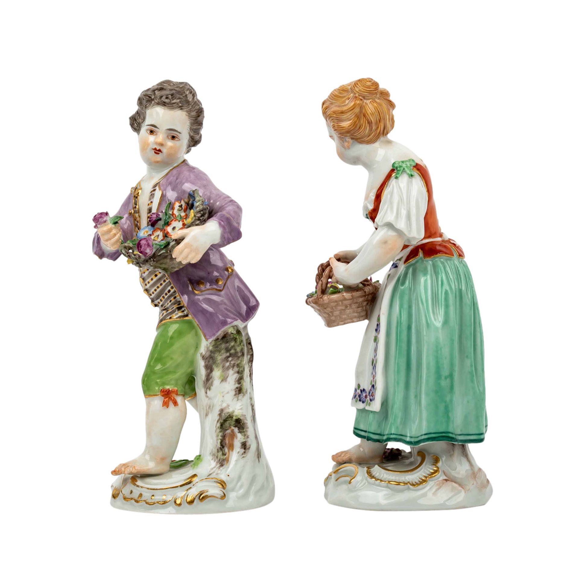 MEISSEN "Zwei Gärtnerkinder" 20.Jh. - Image 6 of 8