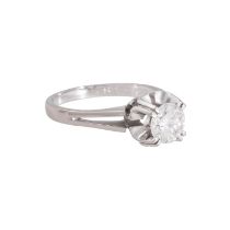 Solitärring mit Brillant von ca. 1,02 ct,