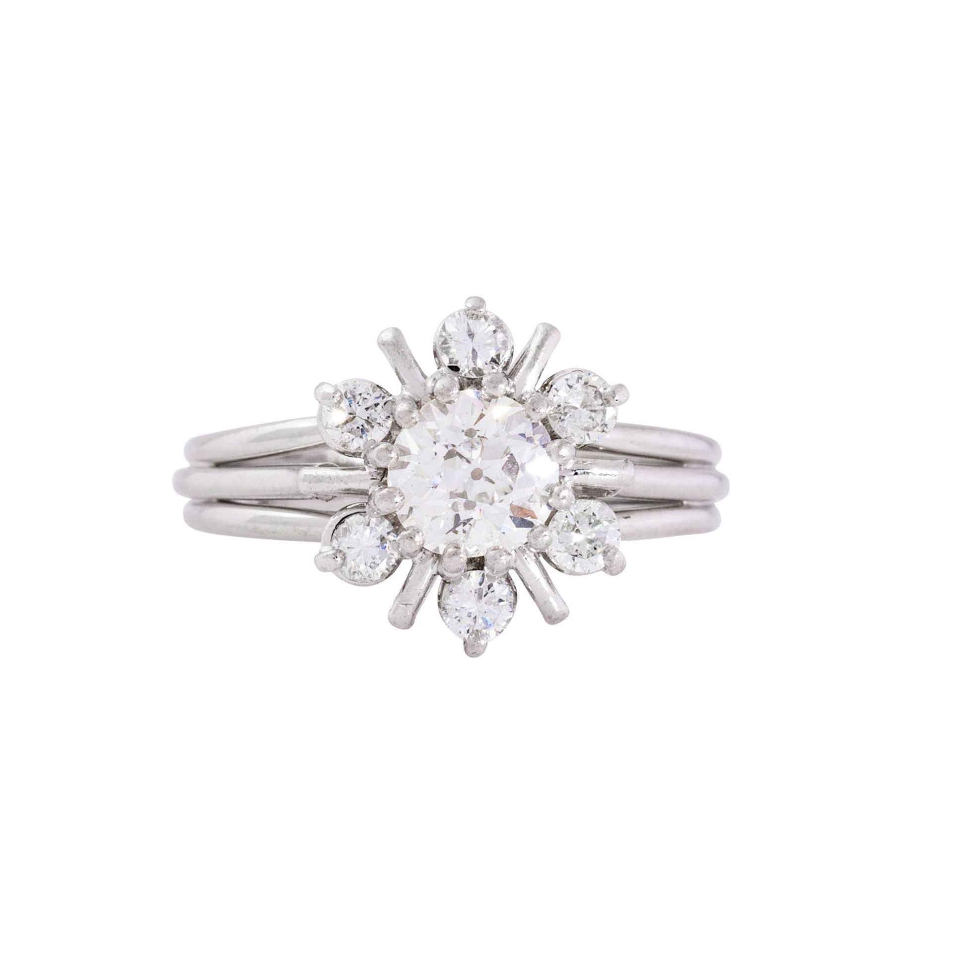 Ring mit Diamantrosette von zus. ca. 1,6 ct, - Image 2 of 4