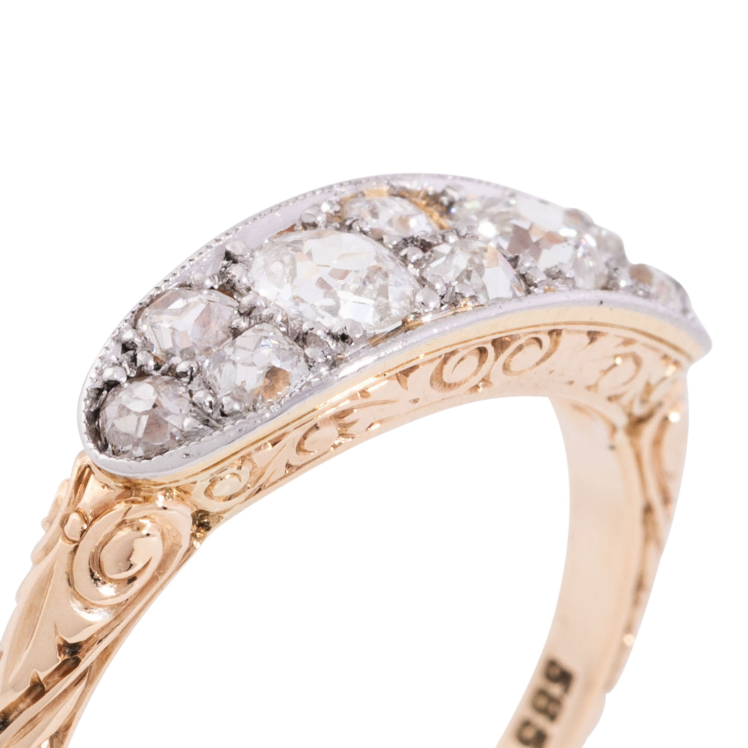Ring mit Altschliffdiamanten von zus. ca. 0,8 ct, - Image 4 of 4