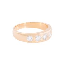 Ring mit 5 Brillanten zus. ca. 1 ct,