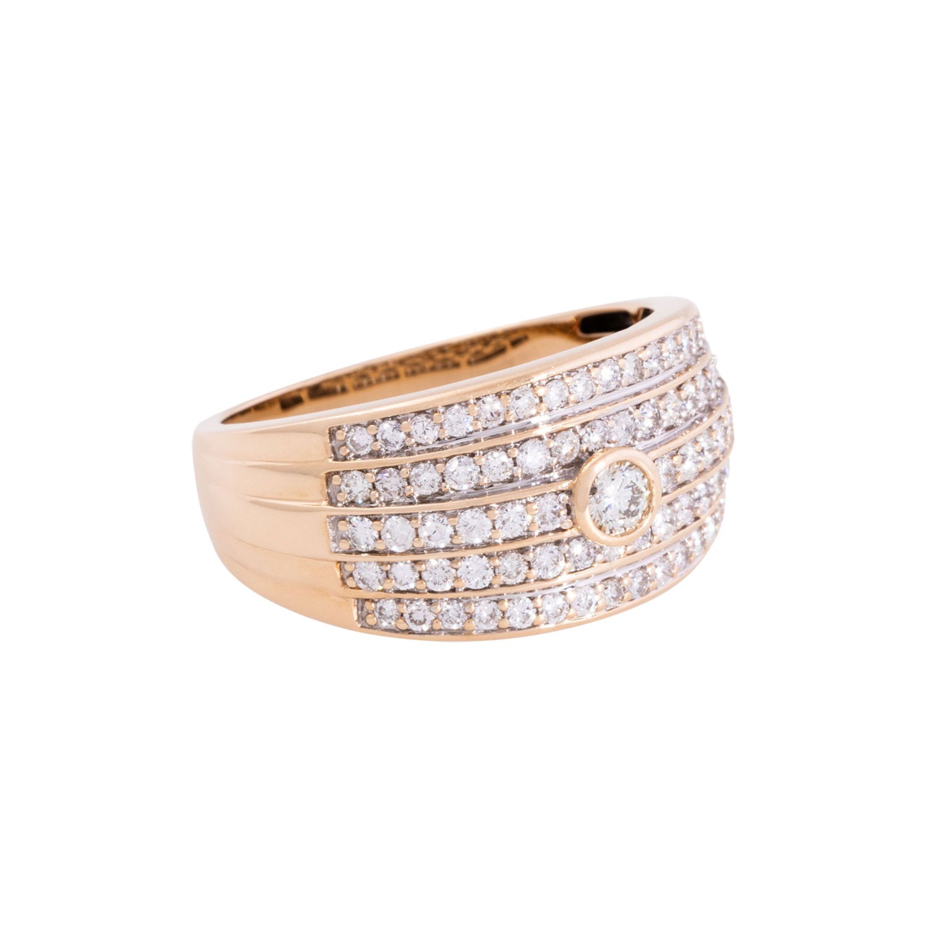 Ring mit Brillanten von zus. ca. 0,8 ct, 