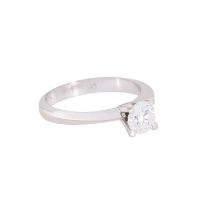 Solitärring mit Brillant von ca. 0,71 ct (graviert),