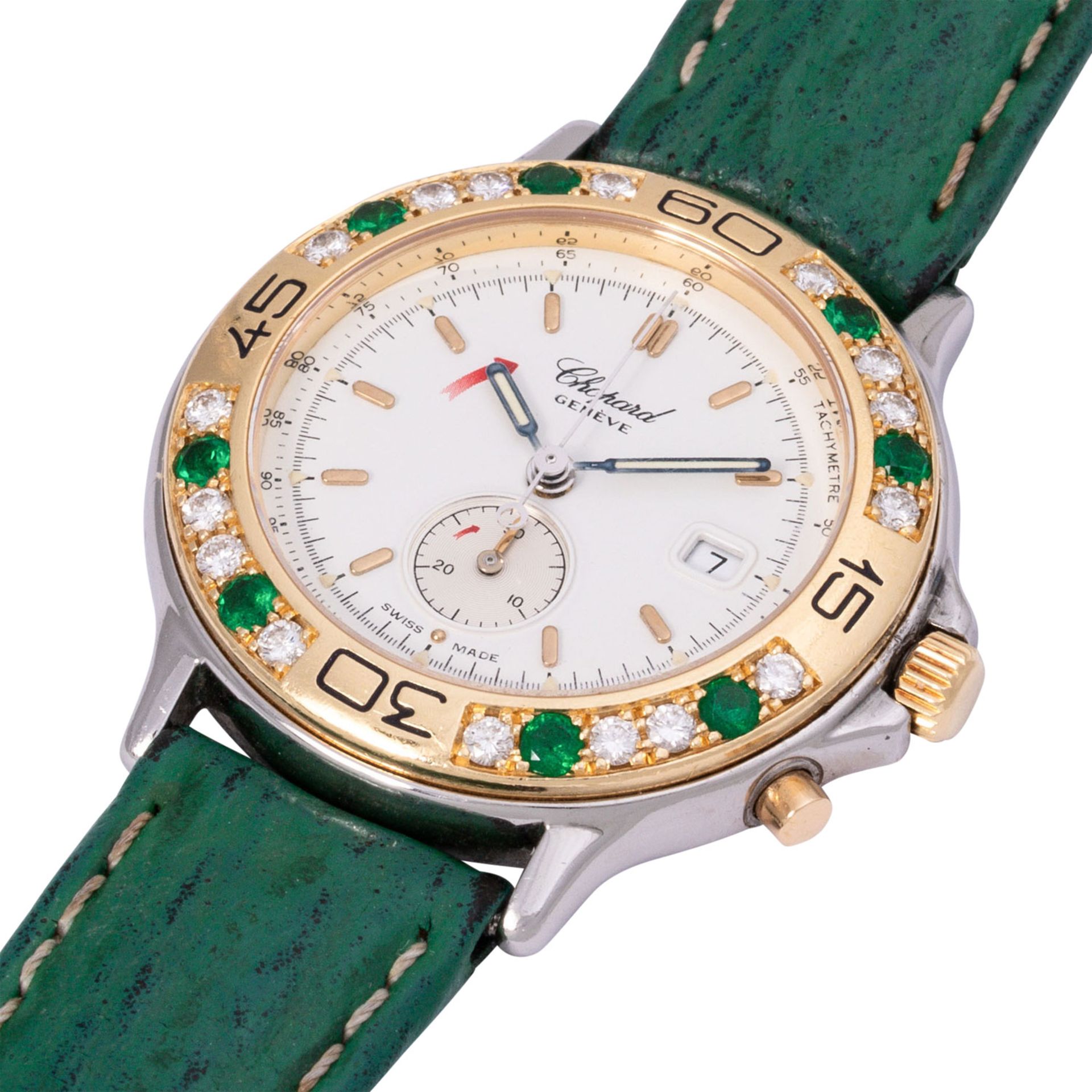CHOPARD Mille Miglia "Smaragd" Damen Chronograph, Ref. 13/8175-22. - Image 5 of 8