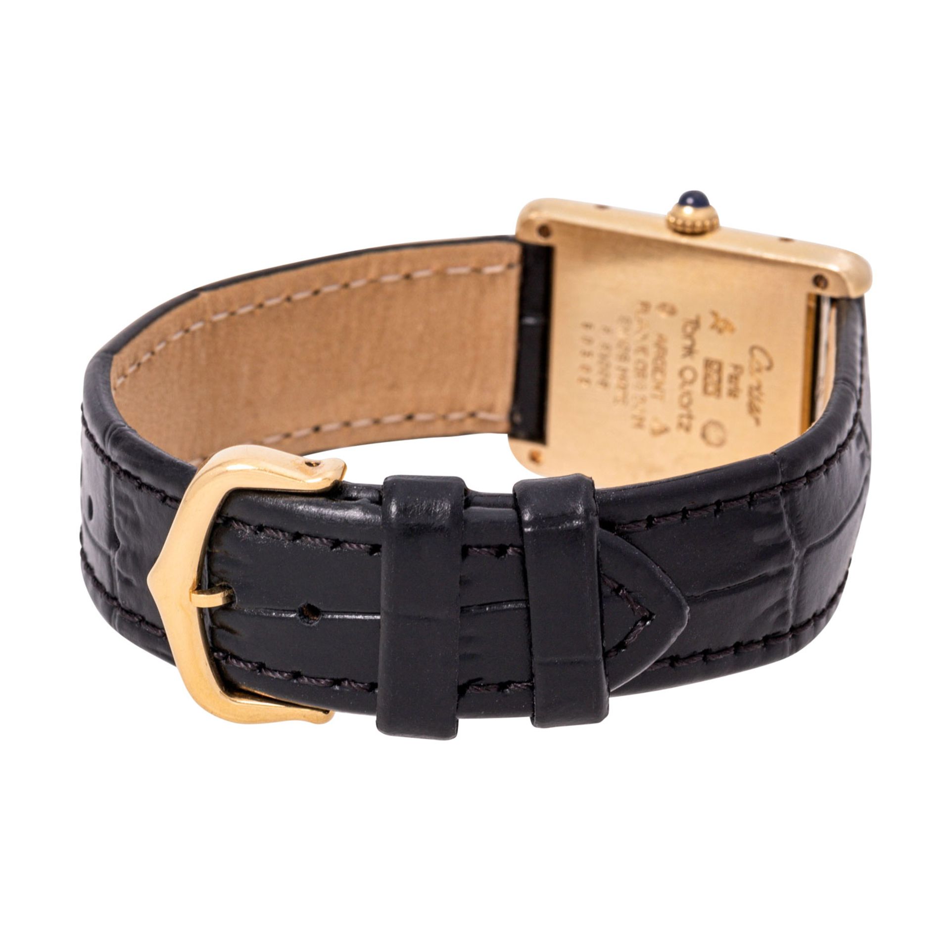 CARTIER Tank "Large Black" Ref. 810006 Armbanduhr.  - Bild 7 aus 8