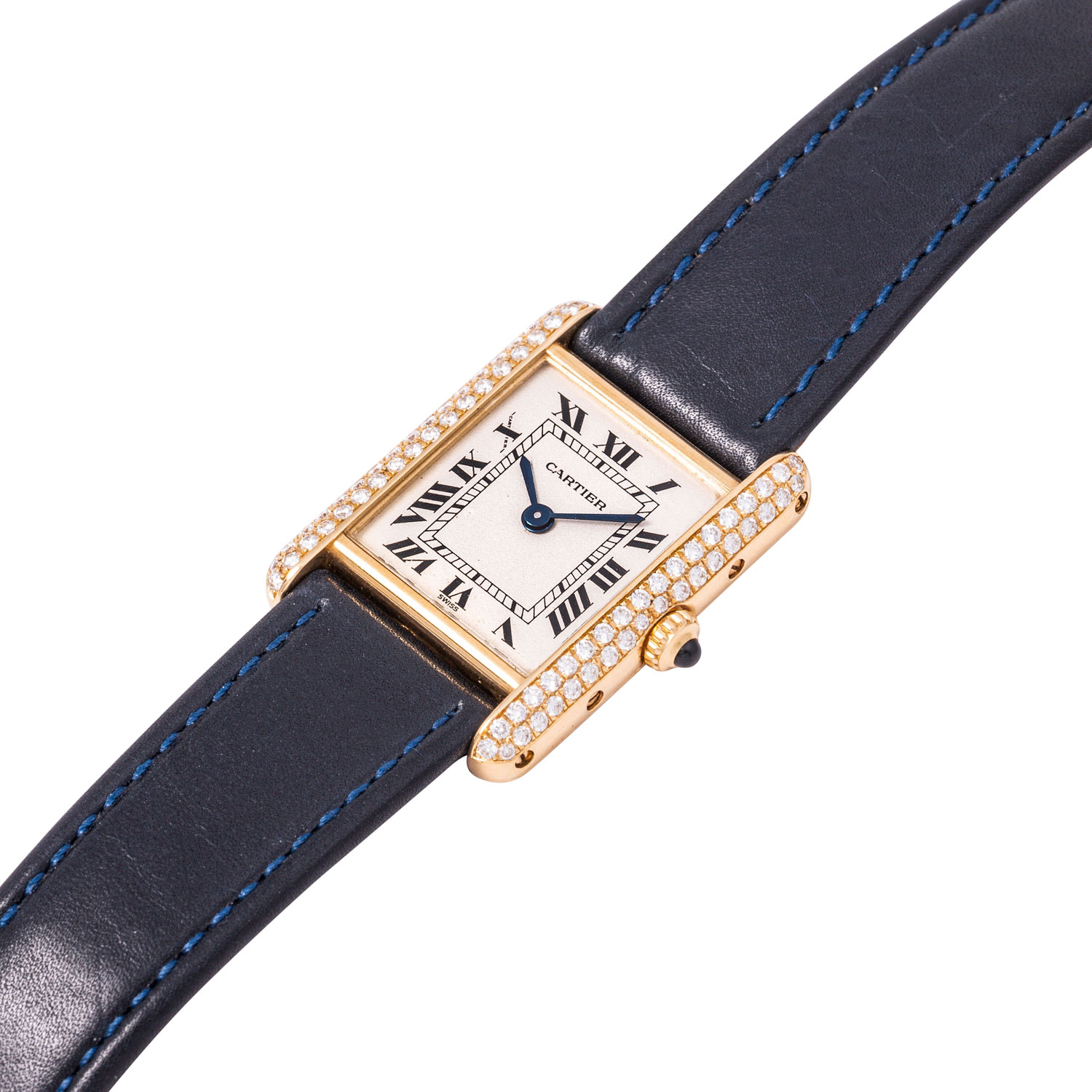 CARTIER Louis Tank mit Brillianten 0.15ct. Damenarmbanduhr. - Image 5 of 8