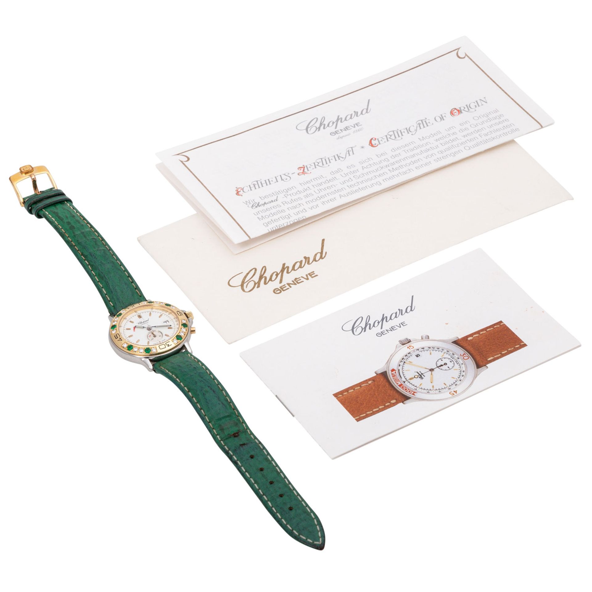 CHOPARD Mille Miglia "Smaragd" Damen Chronograph, Ref. 13/8175-22. - Image 8 of 8