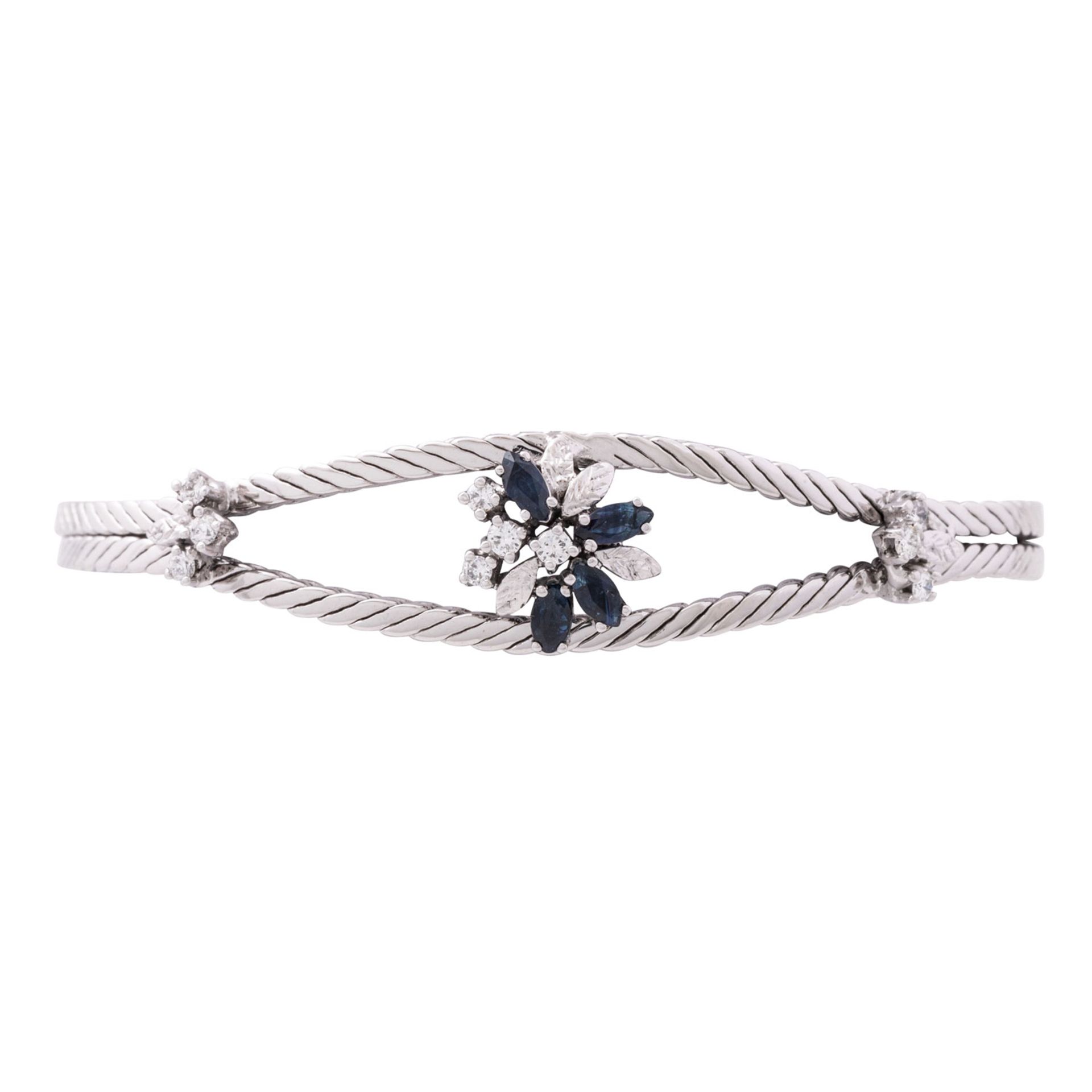 Armband mit Saphiren und Brillanten zus. ca. 0,3 ct,