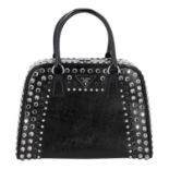 PRADA Henkeltasche "PYRAMID VERNICE CRYSTAL".