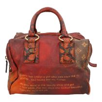 LOUIS VUITTON Henkeltasche "RICHARD PRINCE MANCRAZY JOKES", Koll.: 2008.