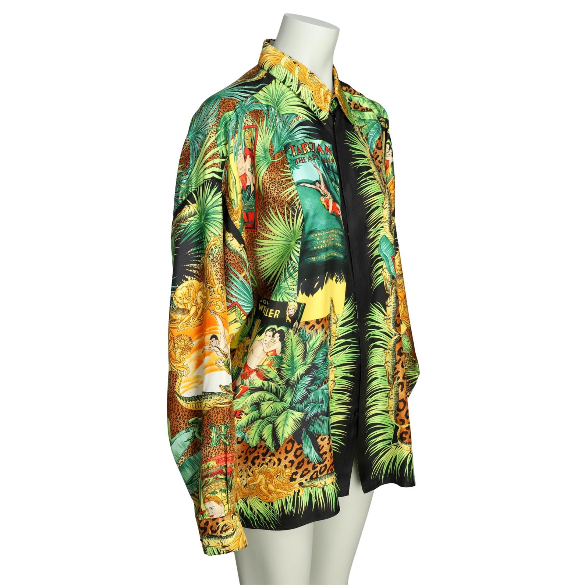 GIANNI VERSACE VINTAGE Hemd "KINGS OF THE JUNGLE - TARZAN", Koll.: S/S 1993. - Image 2 of 4