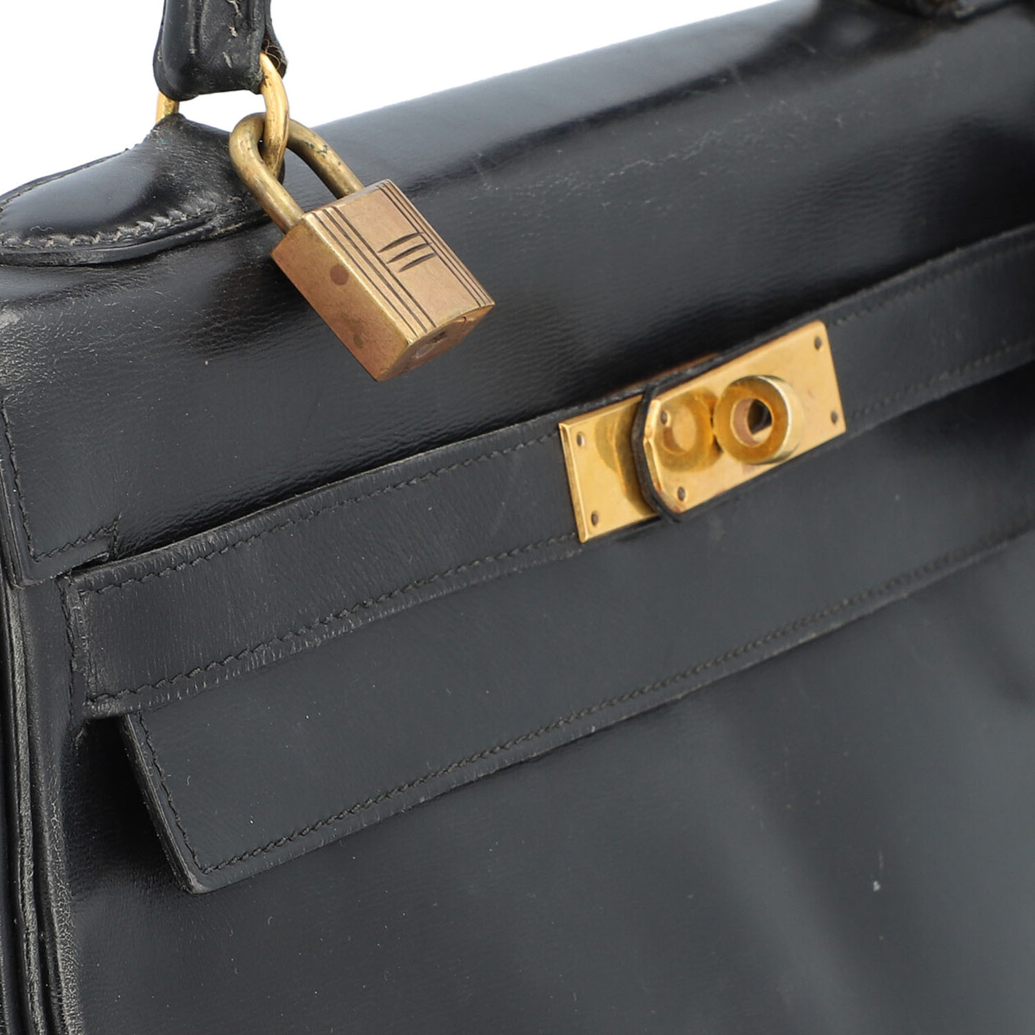 HERMÈS VINTAGE Handtasche "KELLY BAG 32". - Image 8 of 10