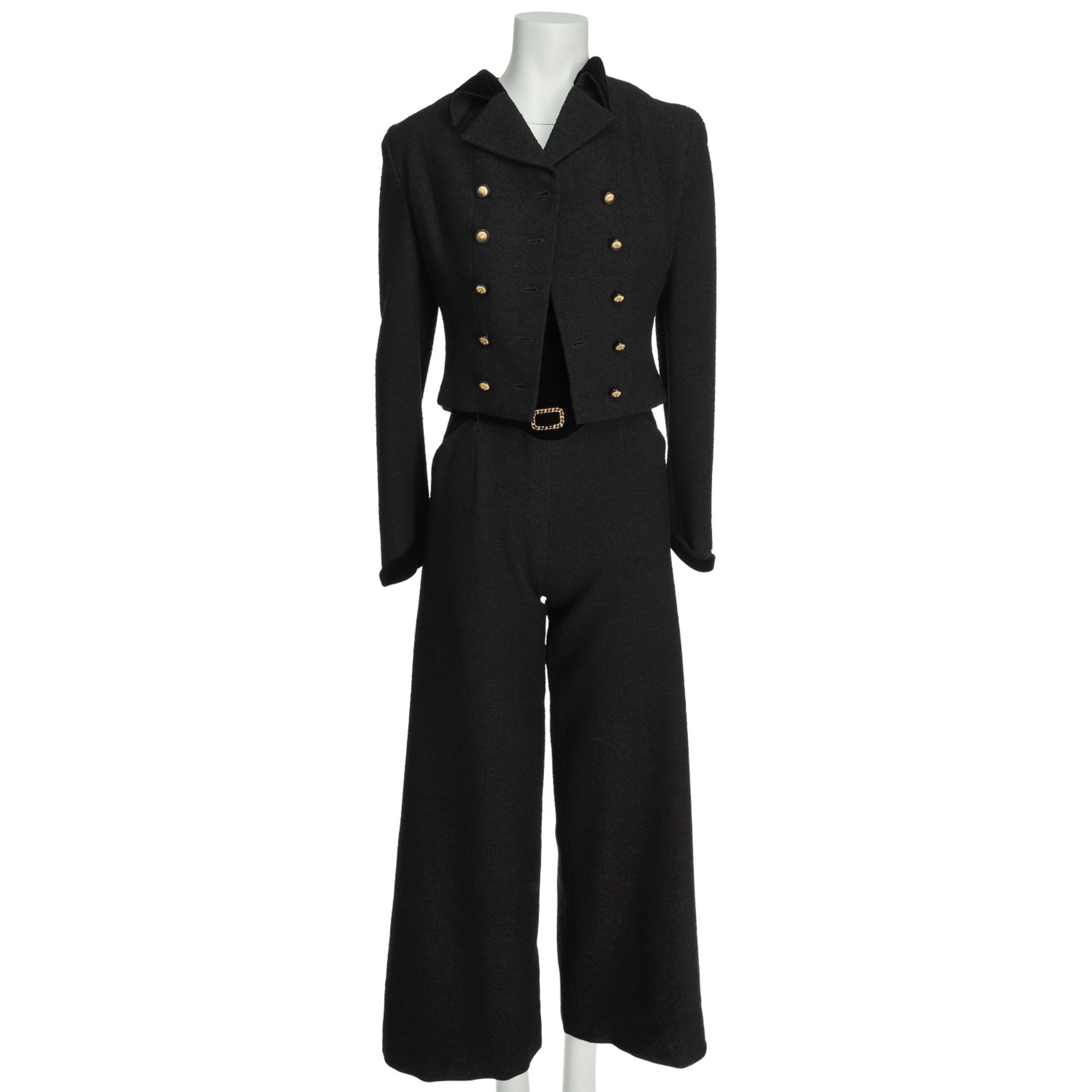 CHANEL HAUTE COUTURE Jumpsuit mit Jacke, Gr. ca. 34, Koll.: 70er Jahre.