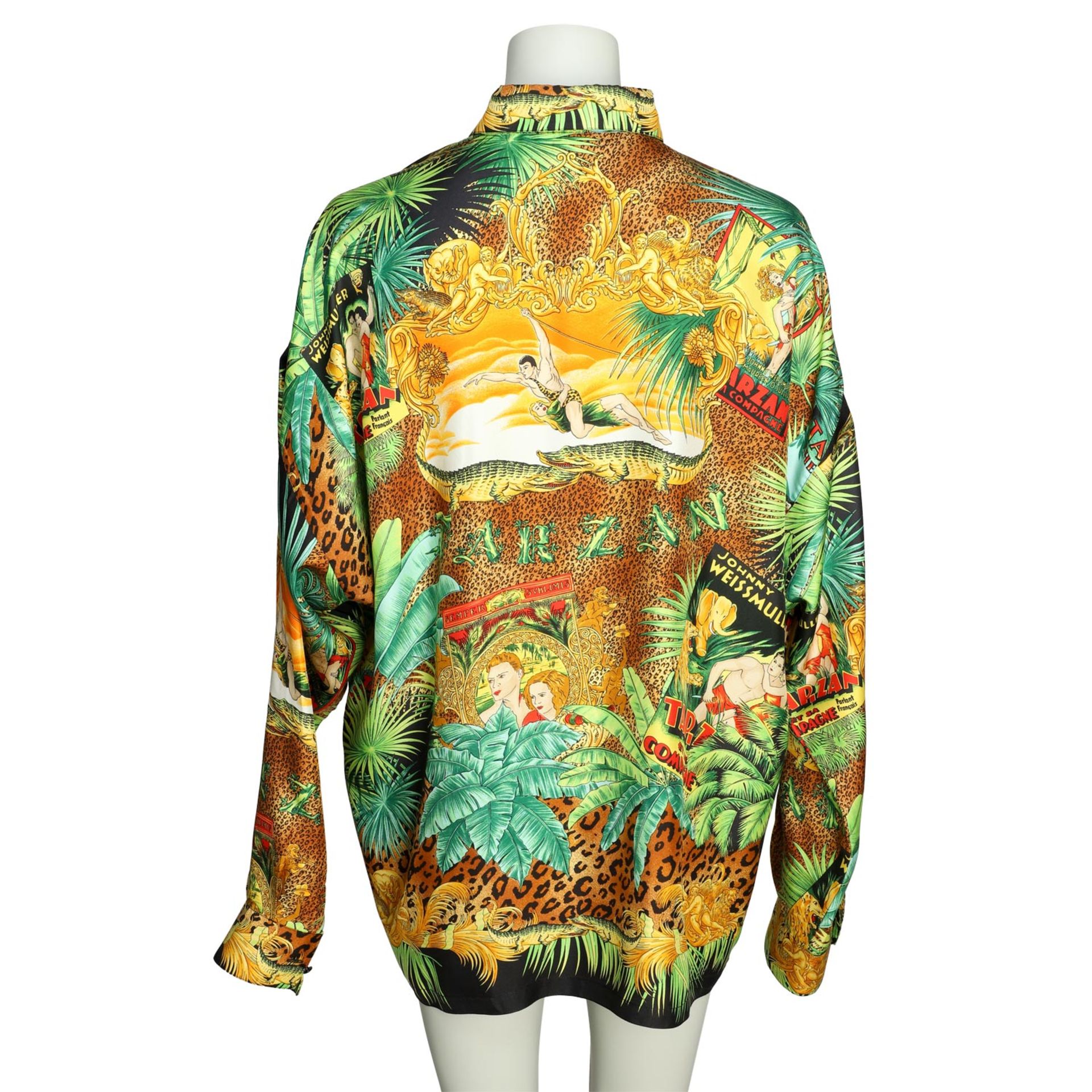 GIANNI VERSACE VINTAGE Hemd "KINGS OF THE JUNGLE - TARZAN", Koll.: S/S 1993. - Image 4 of 4