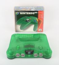 Nintendo 64 (N64) Jungle Green Console with Green controller + power supply