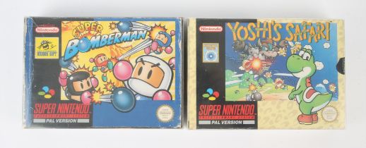 Super Nintendo (SNES) 90's mascots bundle Includes: Yoshi's Safari [no Nintendo Scope] and Super