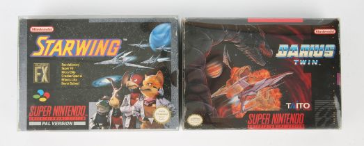 Super Nintendo (SNES) space combat bundle Includes: Darius Twin and Starwing