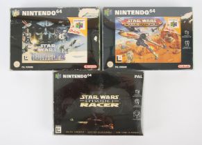 Nintendo 64 (N64) Star Wars bundle Includes: Star Wars: Rogue Squadron, Episode 1 Racer and Star